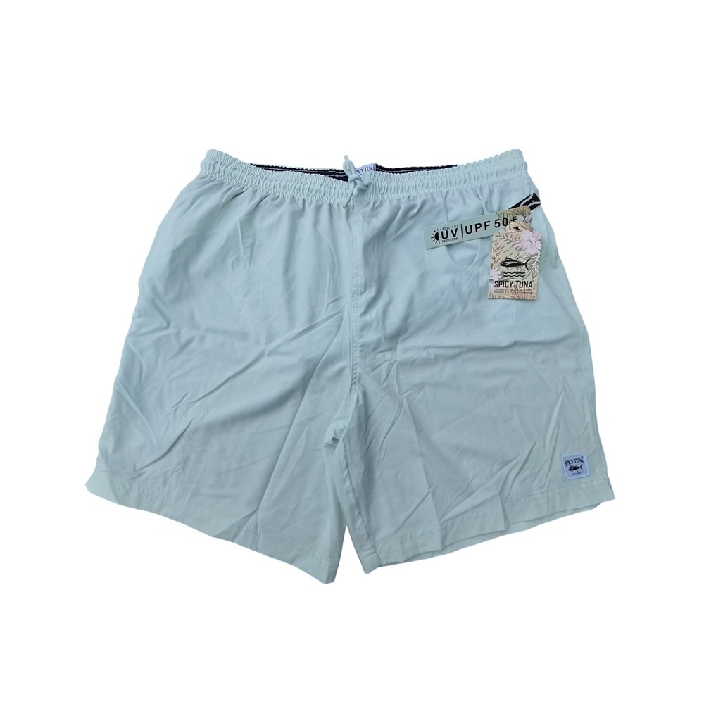 Spicy Tuna NWT Mens Mint Green UPF 50+ Swim Trunks Size 2XL SW3116